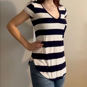 Blue/White Striped Top